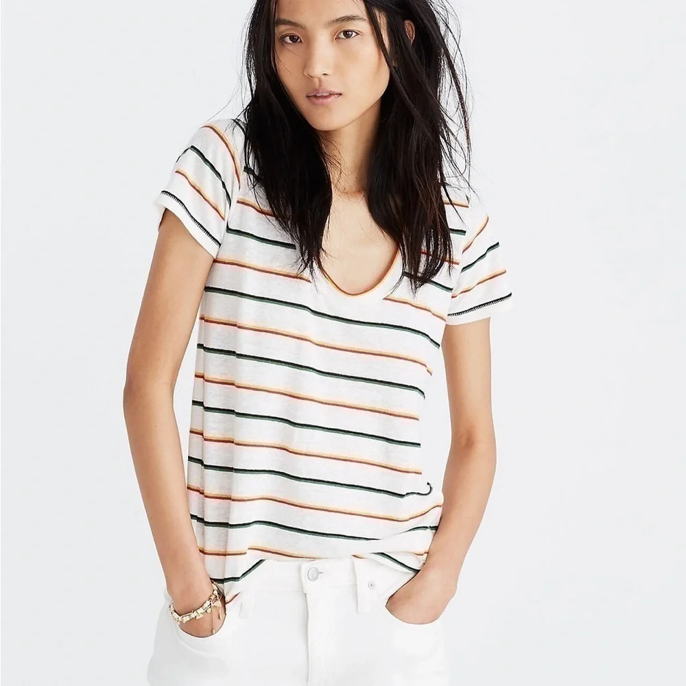 Madewell City Tee in Walcott Stripe